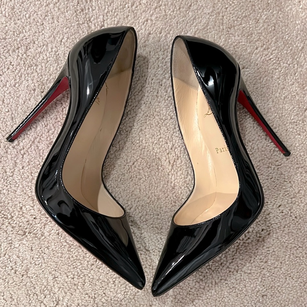 Christian Louboutin Heels So Kate Black Patent Leather Pumps 38.5, US 8.5
